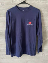 Southern tide long sleeve navy winter snowflake shirt small Photo 0