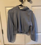 Blue Cropped Hoodie Photo 0
