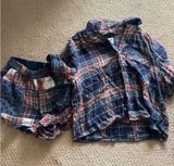 Aerie Pajama Set Plaid Two-Piece Photo 0
