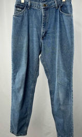 Vintage‎ Wrangler Women's High Rise Tapered Leg Jeans Size 14x32 Blue Denim USA Photo 0