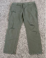 Soho New York &‎ Company Jeans Women's Green Distressed Ankle Legging Size 14 Photo 0