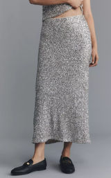 Anthropologie Tilda Sequin Maxi Slip Skirt XL Photo 0