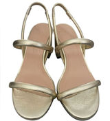 J.crew lucie slingback block-heel sandals in metallic leather Elegant size 5 1/2 Photo 0