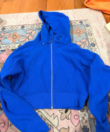 Blue Lululemon crop Scuba Full-Zip Hoodie Jacket size 12 Photo 0