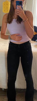 American Eagle Black Artist Flare Jeans Photo 0