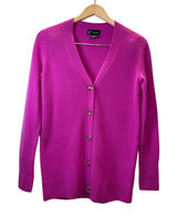C by Bloomingdale's Cashmere Cardigan Women XS Pink V-Neck 2-Ply Soft Knit Photo 0