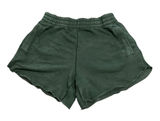 Aerie‎ Fleece Lounge Shorts Women XS Green Raw Hem Pockets Athleisure Comfy Photo 0