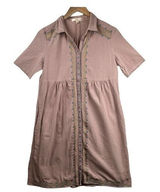 Orange Creek Mumu Dress Size‎ Small Pink Lined w/ Pockets Embroidery Grandmacore Photo 0