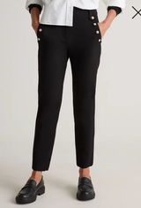 👖✨ Quince Ultra-Stretch‎ Ponte Mariner Pants XS Black Straight Leg ✨👖 Photo 0