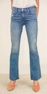 MOTHER The Weekender Fray flare denim Jeans Graffiti‎ Girl Wash 28” Photo 0