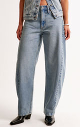 Abercrombie Mid-Rise Barrel Jeans Photo 0