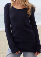NEW‎ John Galt PacSun Navy Blue Mohair Wool Blend Off the Shoulder Sweater S/M Photo 0