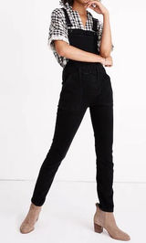 Madewell Skinny Overalls Womens M Lunar Wash Black Denim AA598 $148 Photo 0