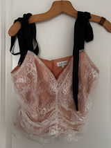 Buckle Acoa white floral lace tie bow straps girly cottage core feminine top Photo 0