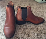 STEVE MADDEN DARE’S COGNAC Chelsea LEATHER BOOTS 9 Photo 0