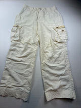 Lauren Active Ralph‎ Lauren White Nylon Cargo Pants Wide Leg Utility Womens 8 Photo 0