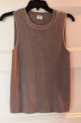A&F Women’s M Rib-Knit Tank Top - Taupe Photo 0
