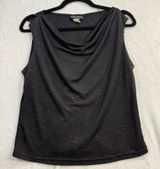 Vintage Isabel L Beaded Top Black Cowl Neck Glam Goth USA Sexy‎ Club Witchy Y2K Photo 0