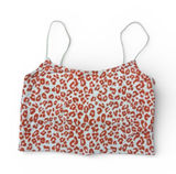 3 for $12: Orange Cheetah Cami Fitted Crop Top Pacsun Basics Size Medium M Photo 0