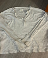 Aerie Button-Up Top White Photo 0