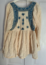 Free People Cotton Top Blue Floral Photo 0