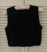 Zara Cropped Black Knit Tank Top Size Large Photo 0
