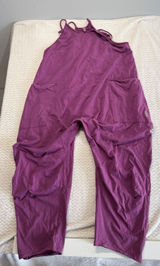 Free People Movement FP Hot Shot Body Romper large purple one piece Jumpsuit Photo 0