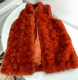 Rachel Zoe Vest Women Lg Faux Fur Sleeveless Lined Pockets Boho Chic Fall Color Photo 0