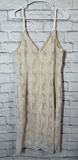 Lulu's NWT Cream Lace Midi Slip Dress with Floral Motif, XL Photo 0