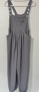 Halara Women’s Overalls Medium Gray Waffle Knit Casual Minimalist Comfy Capsule Photo 0