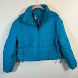 Love Tree Women's‎ Teal Blue Packable Lightweight Puffer Jacket Medium Photo 0