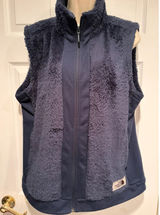 The North Face Osito Hybrid Vest Womens XL Navy Y2K Faux Fur Fleece NF0A337P Photo 0
