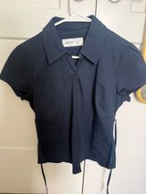 Hollister Navy Blue Button Short Sleeve Photo 0
