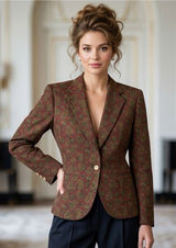 Vintage Mid 1980’s Schriver’s Corbin LTD Women’s Paisley Blazer Jacket Size S Photo 0