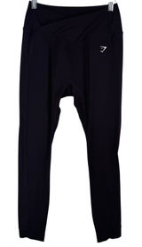 Gymshark Crossover Leggings High Waisted Athletic Purple Plum Small 25" Photo 0