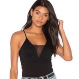Intimately Free by Free People Mesh Insert Black Cami Photo 0