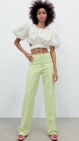 ZARA // GINGHAM STRAIGHT LEG PANTS Photo 0