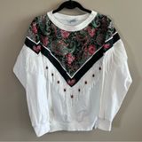 ✨ Vintage‎ Hazelwood Exclusive Women’s White Western Fringe Top Small Photo 0