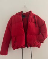 Brave Soul Red Puffer Coat Cropped Photo 0