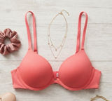 Victoria's Secret Coral Pink Push-Up Padded Underwire Bra 34B 360070-2 Photo 0