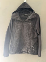 The‎ North Face Womens Black Hybrid Quilted Hooded Jacket Size Large L Full Zip Photo 0