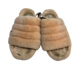 UGG Fluff Yeah Slide Peach Tan Sheepskin Slingback Slipper 1095119 Womens 9 Photo 0