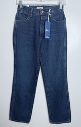 NWT Wrangler Wild West 603 Indigood High Rise Straight Blue Wash Size 25 x 28 Photo 0