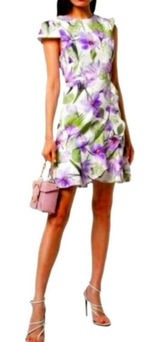Alice‎ + Olivia Kirby Faux-Wrap Floral Flounce Dress Photo 0