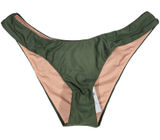 J.‎ Crew Curved-waist cheeky bikini bottom Safari Green S NWT Photo 0