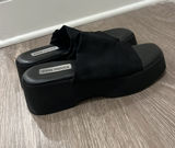 Steve Madden Platform Sandals Black Espadrille Photo 0