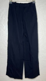 COS Womens Black High Waisted Wide Leg Pleated Trousers Adjustable Waist Size 6 Photo 0