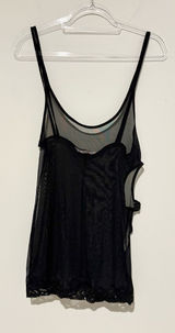 Victoria's‎ Secret Women's Baby Doll Sheer Cut Out Slit Sequin slip Black small Photo 0