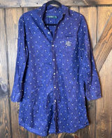 Ralph Lauren‎ Button Up Shirt Paisley Dot Dress Photo 0