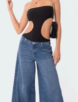 Edikted Cut-Out Bodysuit Black Photo 0